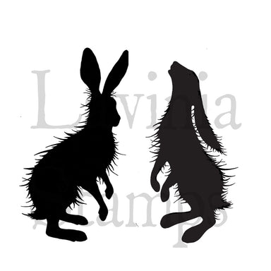 Lavinia Woodland Hares Clear Stamp
