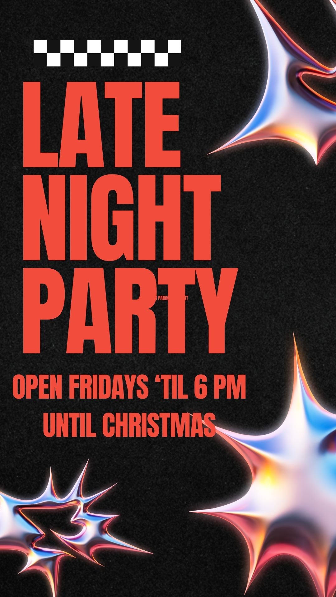 Open 'till 6 tonight!