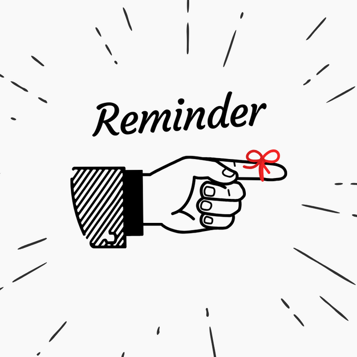 A few things to remember