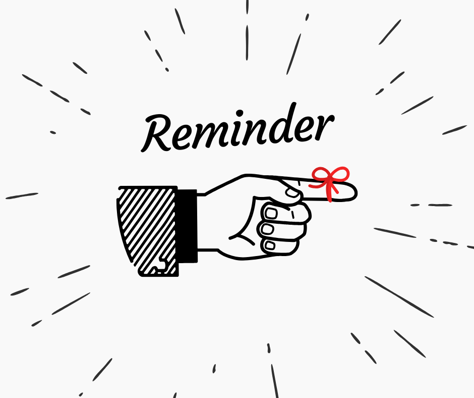 A few things to remember