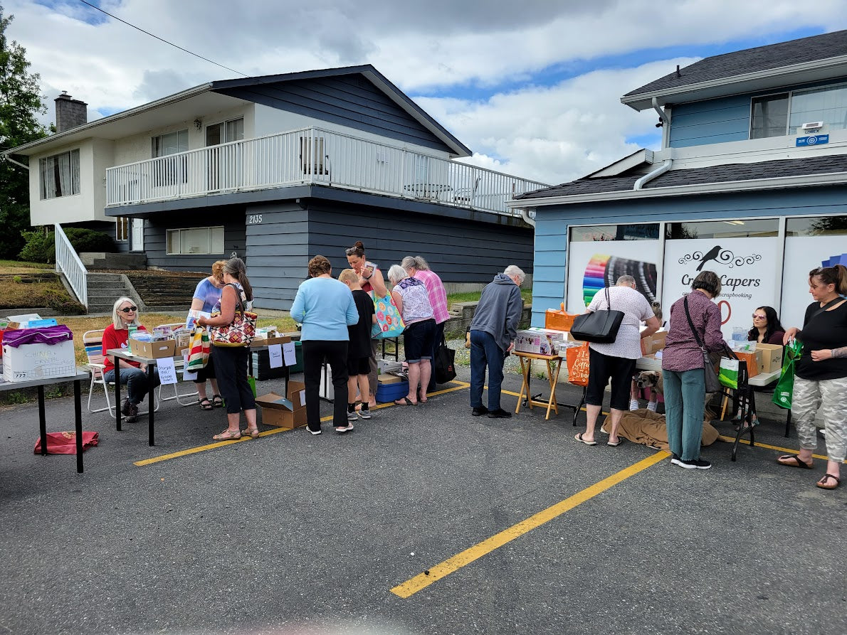 Our 22nd Annual Garage Sale — Crafty Capers Rubber Stamps & Scrapbooking