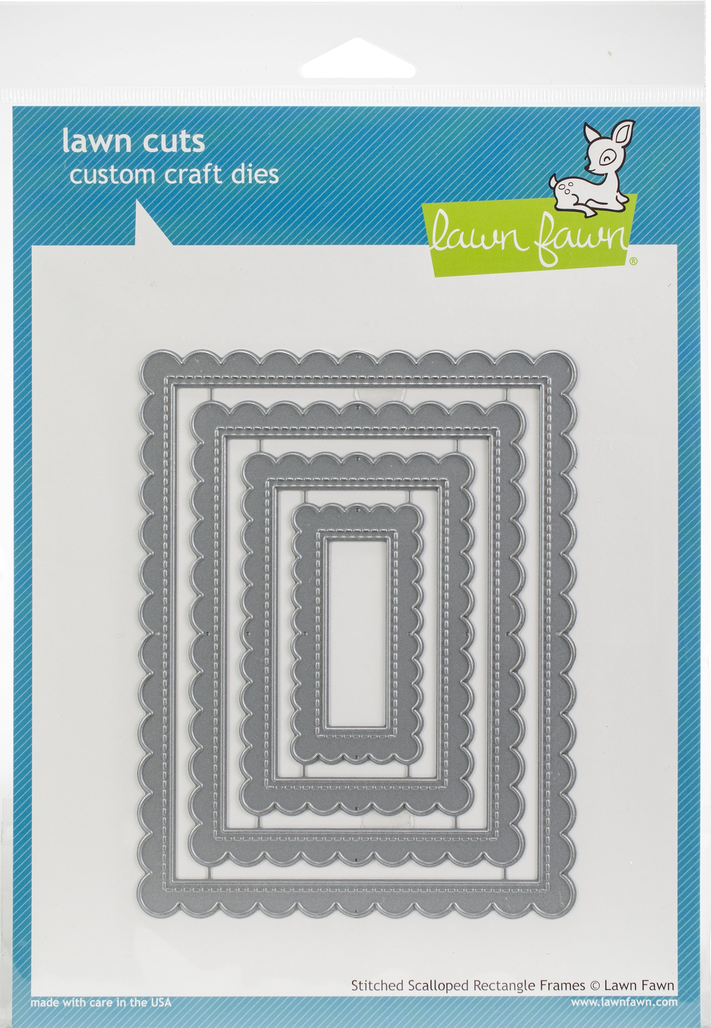 Lawn Fawn Stitched Scalloped Rectangle Frames
