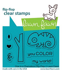 Lawn Fawn One in A Chameleon Flip-flop Stamp