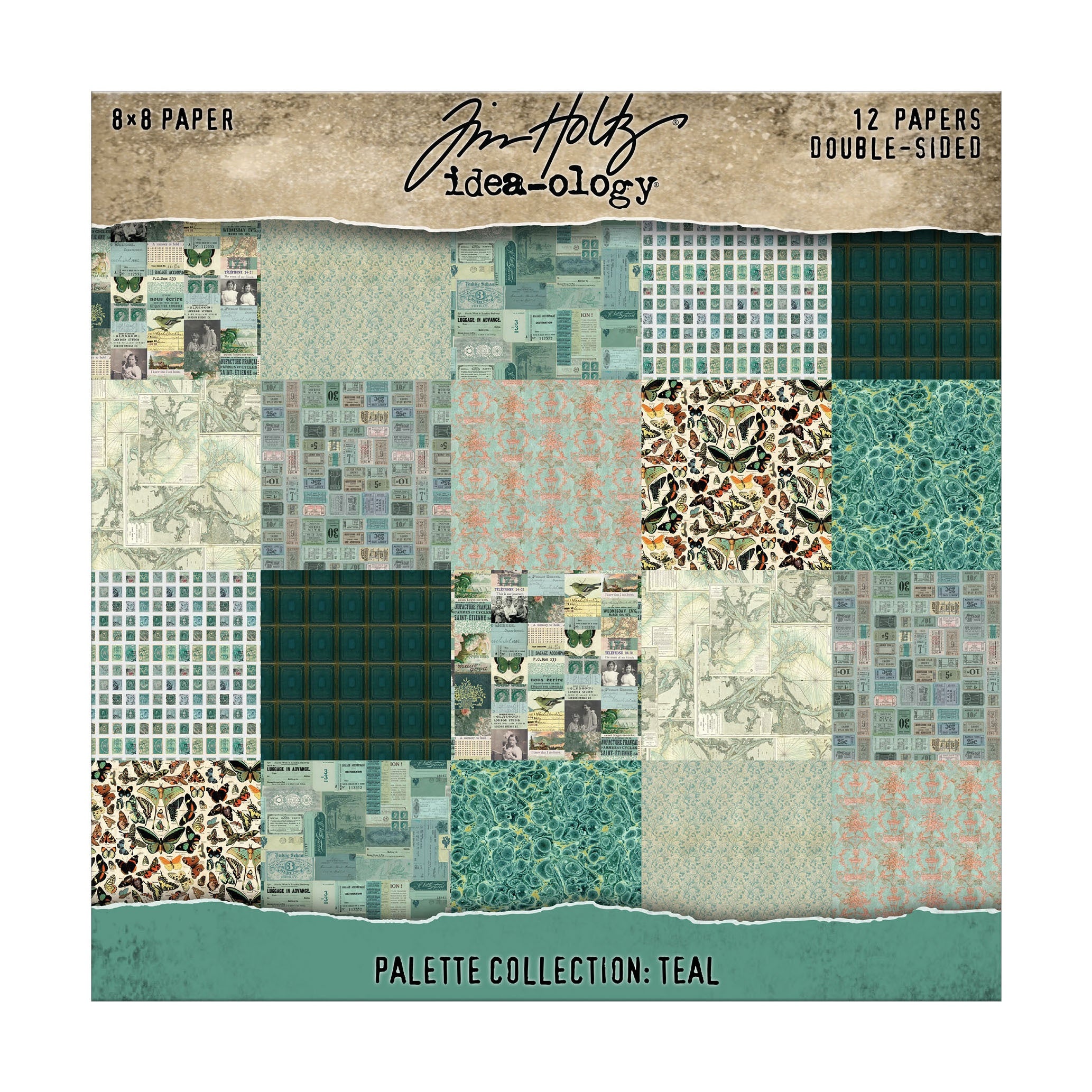 Idea-ology 8X8 Paper Palette Collection: Teal