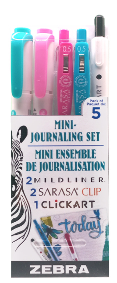 Zebra Mini Journaling Set (Pack of 5)