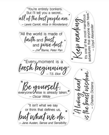 Hero Arts Literary Quotes Clear Stamp Set