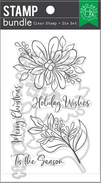 Hero Arts Merry Foliage Stamp/Die Bundle