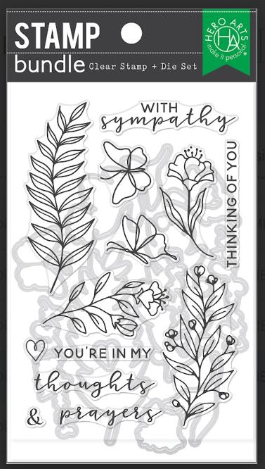 Hero Arts With Sympathy Stamp and Die Bundle