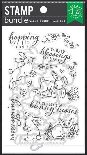 Hero Arts Spring Bunny Stamp and Die Bundle