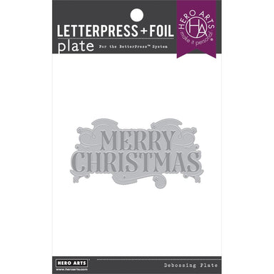 Hero Arts Merry Christmas Letterpress + Foil Plate