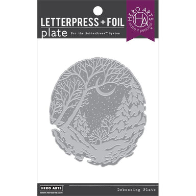 Hero Arts Winter Forest Letterpress + Foil Plate