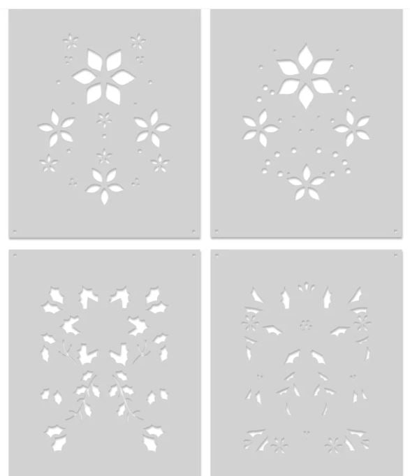 Hero Arts Color Layering Poinsettia Pattern Stencils