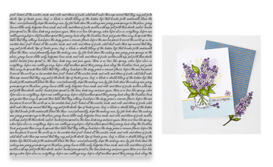 Hero Arts Birdsong Script Cling Stamp
