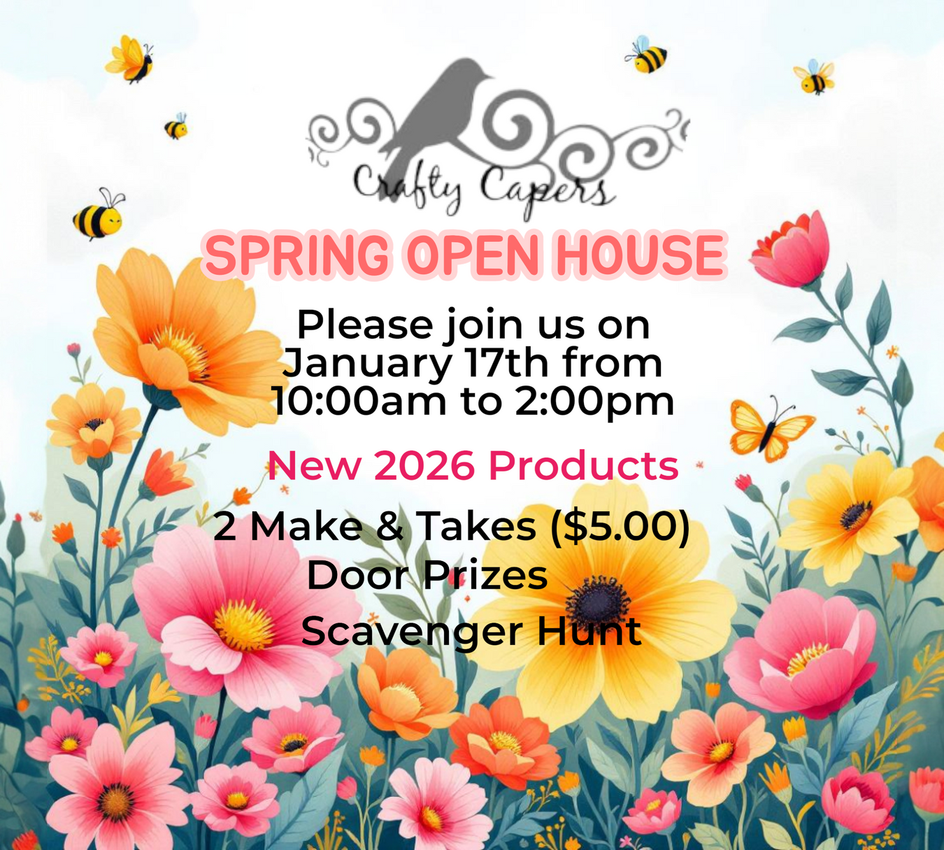 Spring 2026 Open House January 17, 10 Am - 2 PM