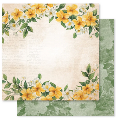Paper Rose Bees & Butterflies B 12X12 Paper