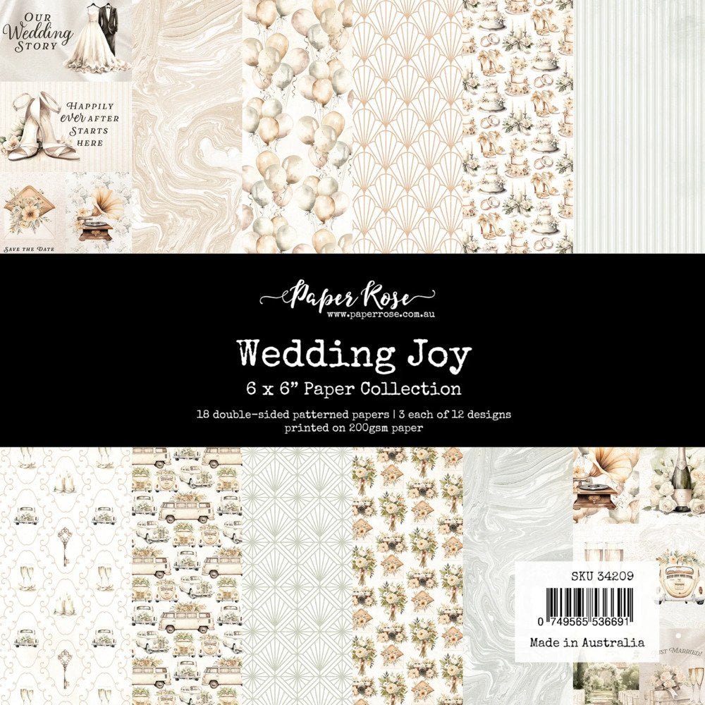 Paper Rose Wedding Joy 6X6 Paper Collection