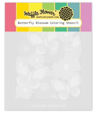 Waffle Flower Butterfly Blossom Coloring Stencils