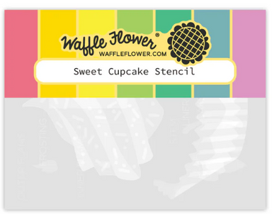 Waffle Flower Sweet Cupcake Stencil