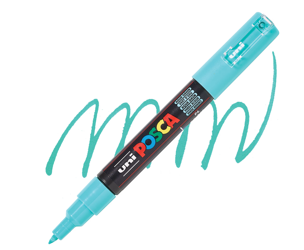 Posca 0.7mm Bullet Xfine Pen Aqua Green