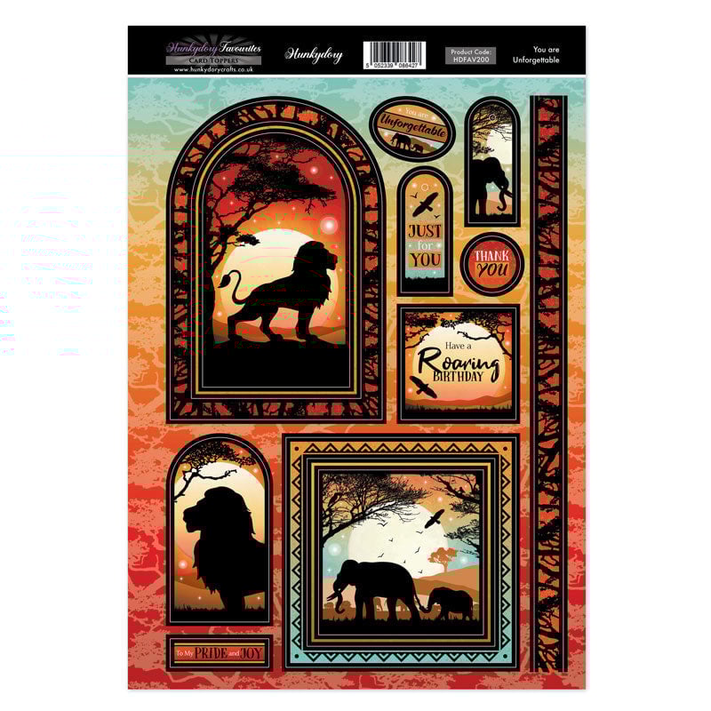 Hunkydory You Are Unforgettable Card Topper