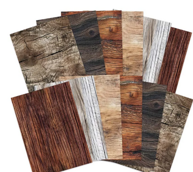 Hunkydory Adorable Scorable Woodgrains (12 Sheets)
