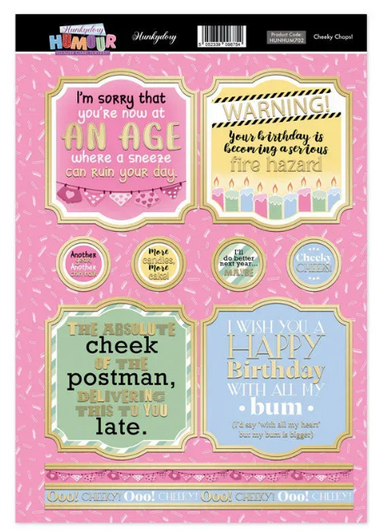 Hunkydory Cheeky Chops! Humour Card Topper
