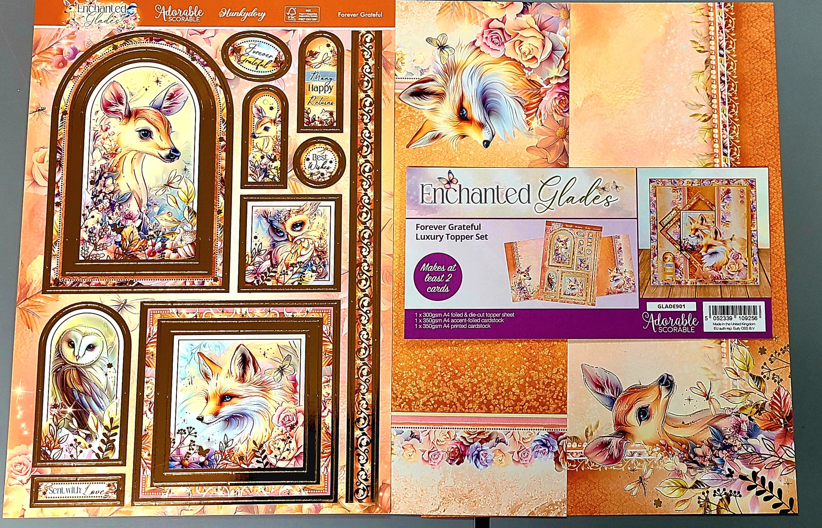 Hunky Dory Forever Grateful Adorable Scorable Topper Set