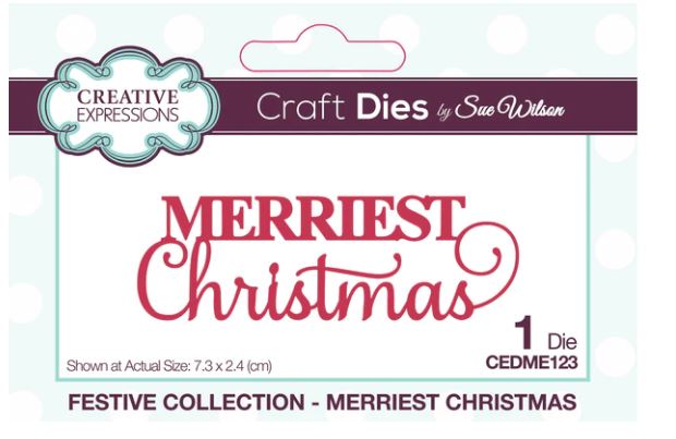 Creative Expressions Merriest Christmas Die