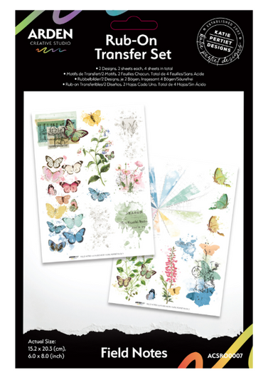 Arden Field Notes Rub On Transfers