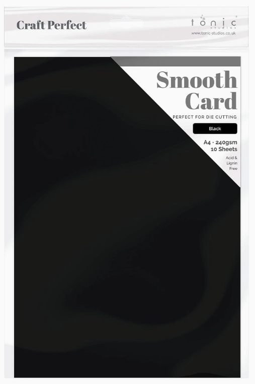 Tonic Craft Perfect Jet Black Cardstock 5PKG A4 Size