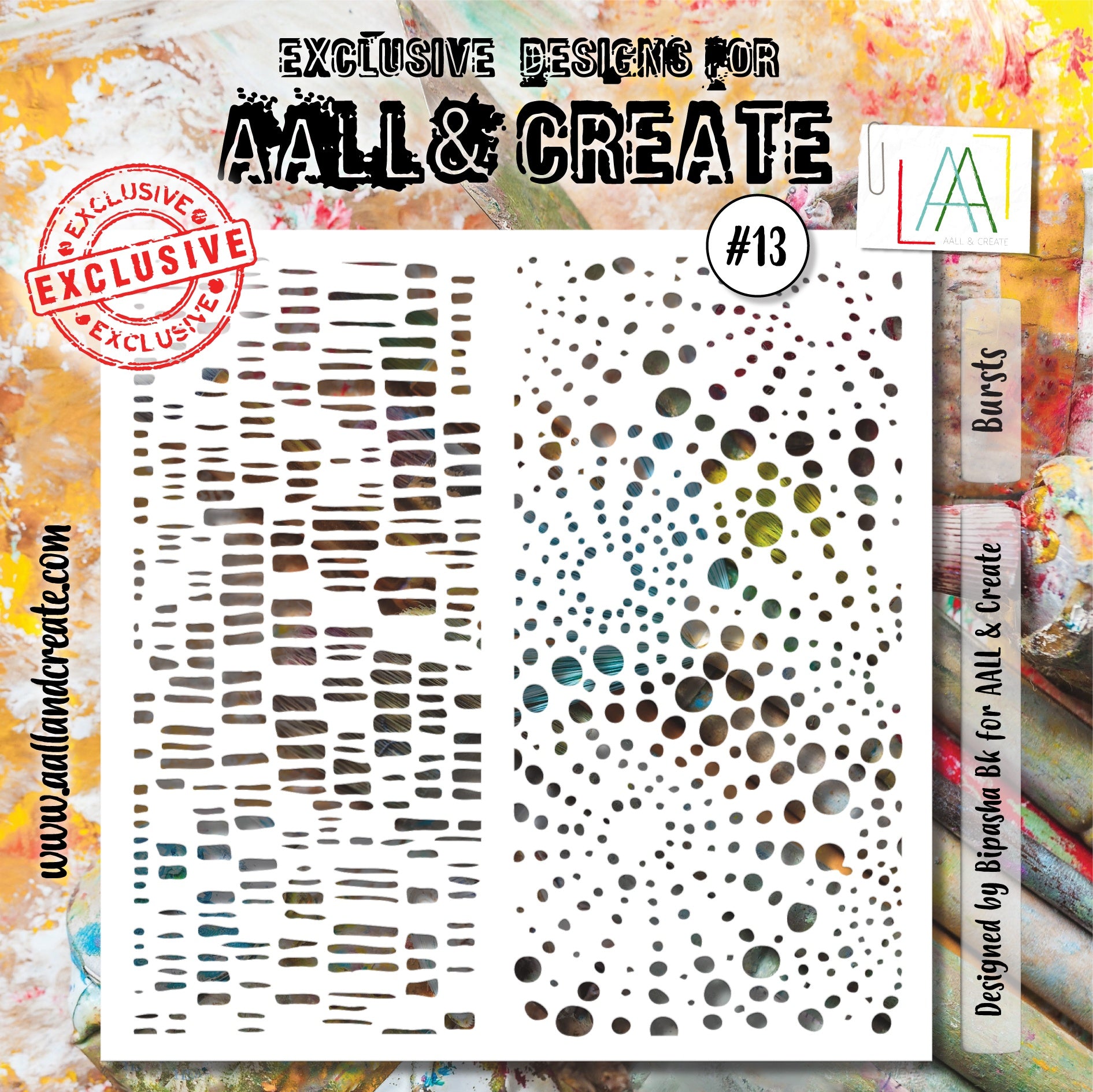 Aall & Create Bursts 6X6 Stencil