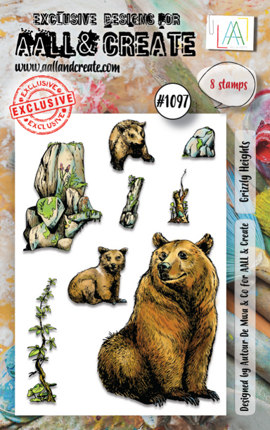 Aall & Create Grizzly Height A7 Clear Stamp