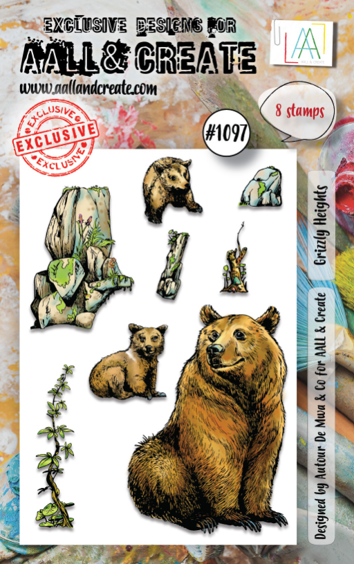 Aall & Create Grizzly Height A7 Clear Stamp
