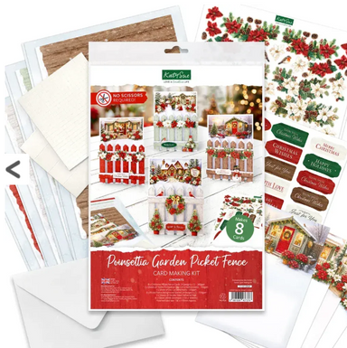 Katie Sue Poinsettia Garden Picket Fence Card Kit