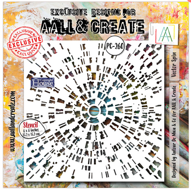 Aall & Create Vector Spin 6X6 Stencil