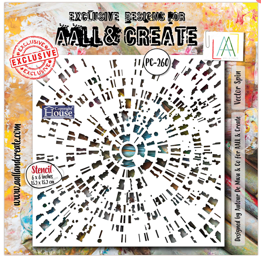 Aall & Create Vector Spin 6X6 Stencil