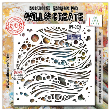 Aall & Create Orbit Lines 6X6 Stencil