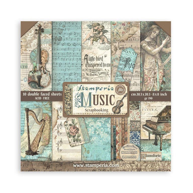 Stamperia Music 8X8 Paper Pad