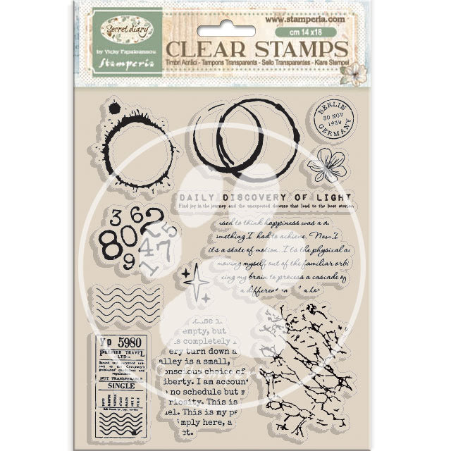 Stamperia Create Happiness Secret Diary Clear Stamp