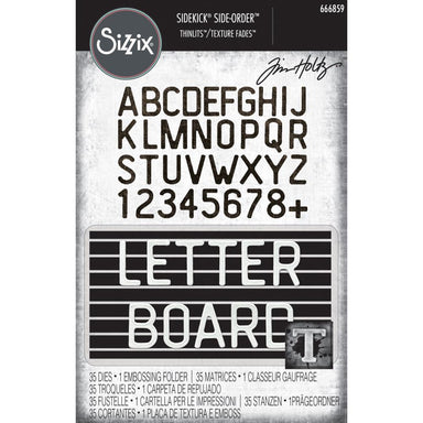 Sizzix Letterboard Dies/Embossing Folder