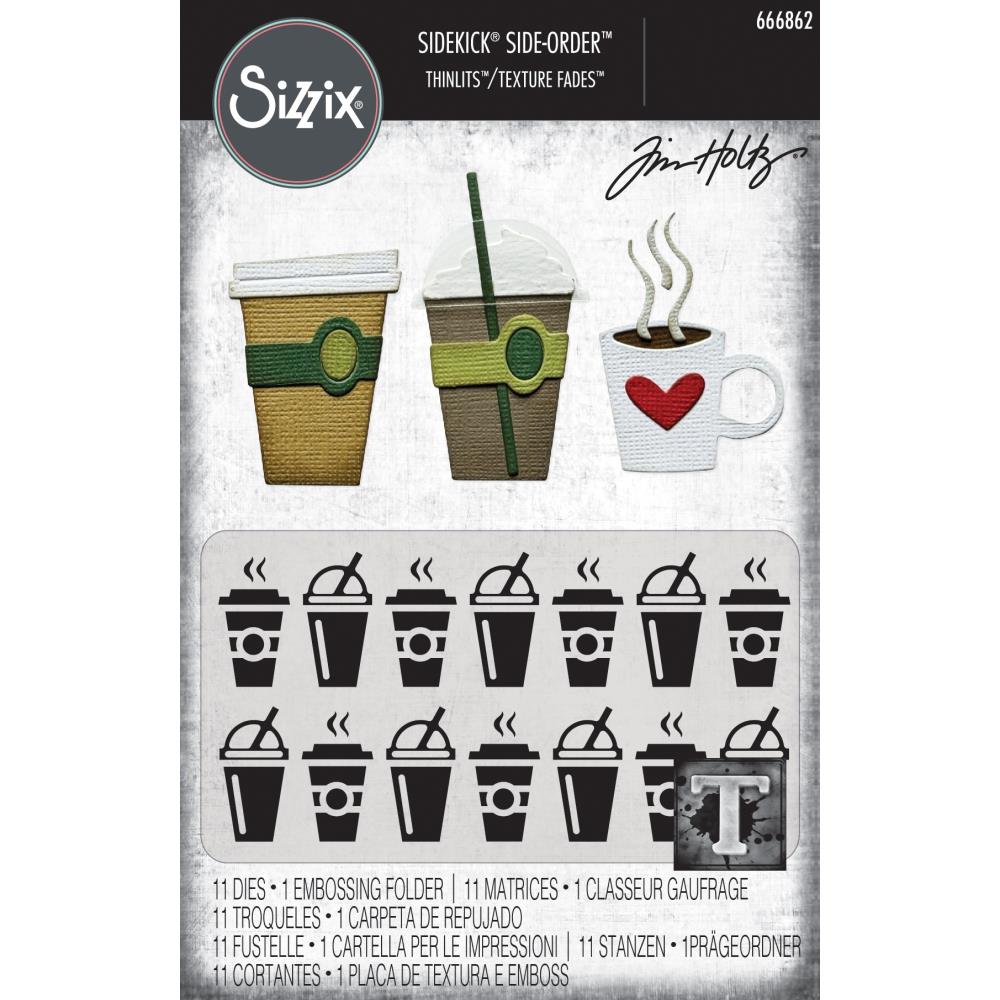 Sizzix Fresh Brewed Dies/Embossing Folder For the Sidekick