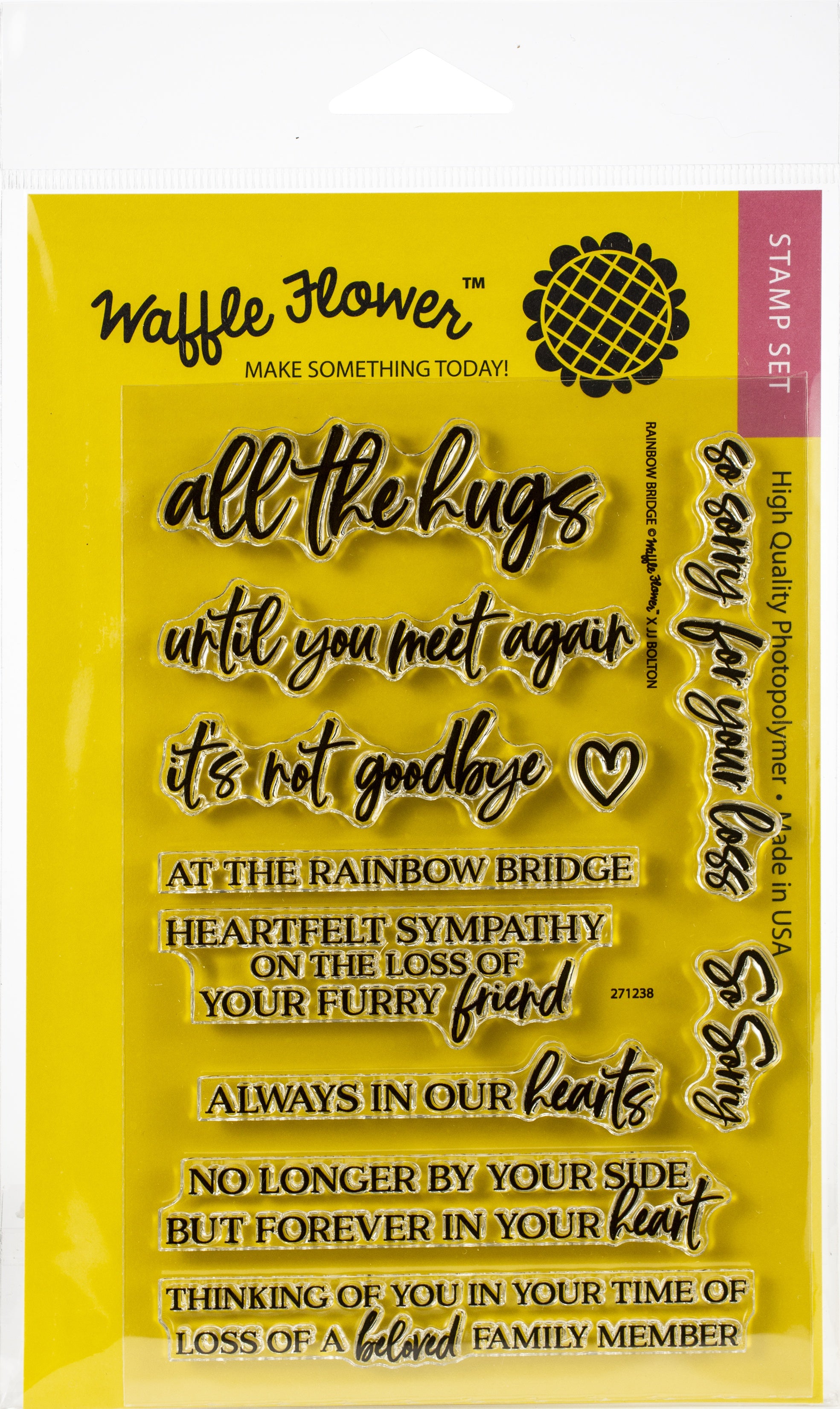 Waffle Flower Rainbow Bridge Clear Stamp Set