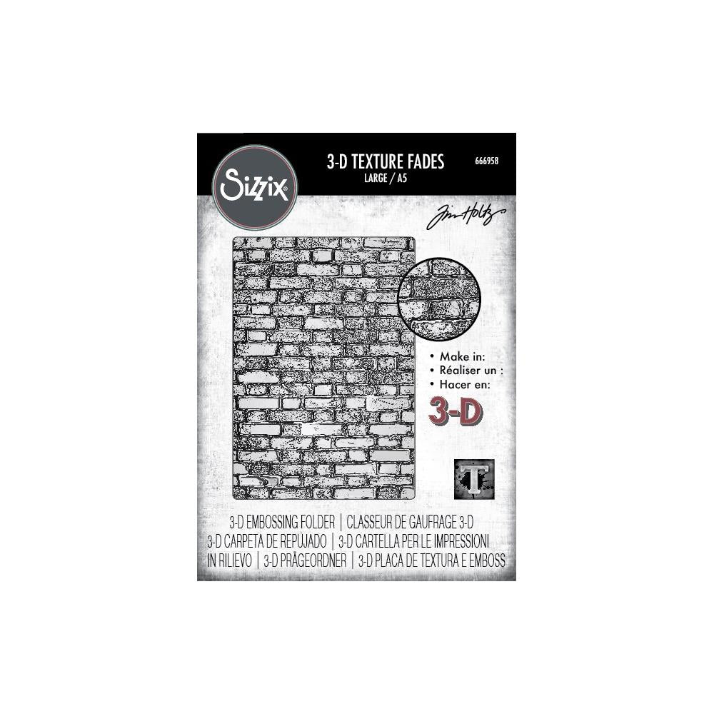 Sizzix Large A5 Brickwork Embossing Folder