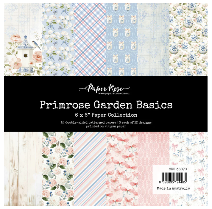 Paper Rose Primrose Garden Basics 6X6 Paper Collection
