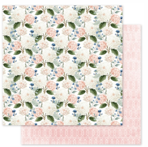 Paper Rose Primrose Garden Basics B 12X12 Paper