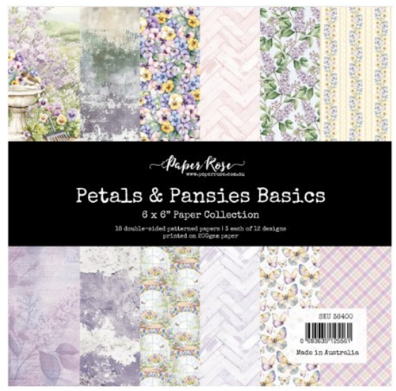 Paper Rose Petals & Pansies Basics 6X6 Paper Collection