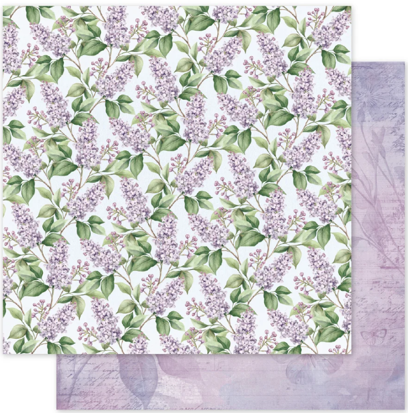 Paper Rose Petals & Pansies Basics B 12X12 Paper