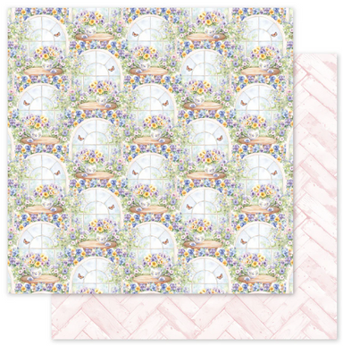 Paper Rose Petals & Pansies Basics D 12X12 Paper