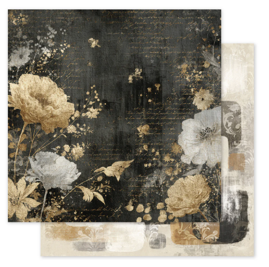 Paper Rose Ink & Ivory D 12X12 Paper