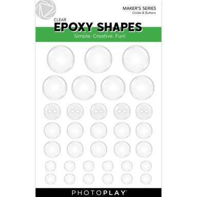 Photoplay Clear Epoxy Shapes Circles & Buttons